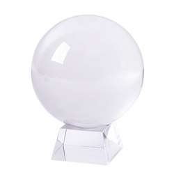 High-end transparent white crystal ball ornaments to attract wealth, home decorations, living room, study, office opening housewarming gifts