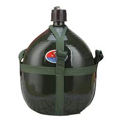 Nostalgic old-fashioned aluminum kettle outdoor mountaineering sports kettle large capacity aluminum kettle portable military green strap kettle 87 kettle