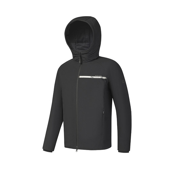 FILA official men's cotton jacket 2025 spring new fitness sports simple basic hooded thermal jacket FILA official men's cotton jacket 2025 spring new fitness sports simple basic hooded thermal jacket