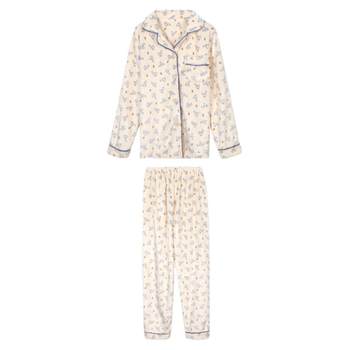 Xinbangbang Homedress Childlike Cute Chick Thickened Home Clothes Set ລະດູຫນາວ Flannel Pajamas ສໍາລັບແມ່ຍິງ