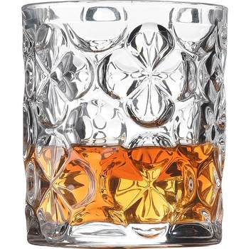 ແກ້ວເຫຼົ້າຂາວເຮືອນ retro crystal glass wine glass creative ins style octagonal beer glass bar set