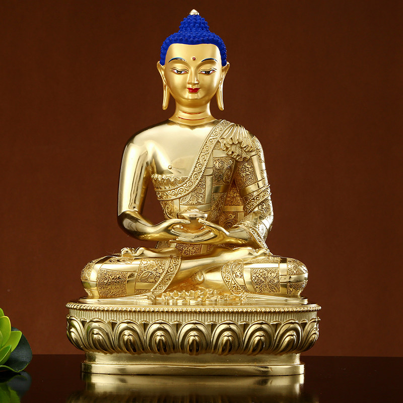 AV623 銅鍍金釋迦牟尼三尊組像・銅鍍金釋迦牟尼三