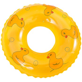 Douyin Pig Baby Bath Toy Free Inflatable Mini Swim Ring Children's Water Toy Soft Plastic Little Duck Yellow