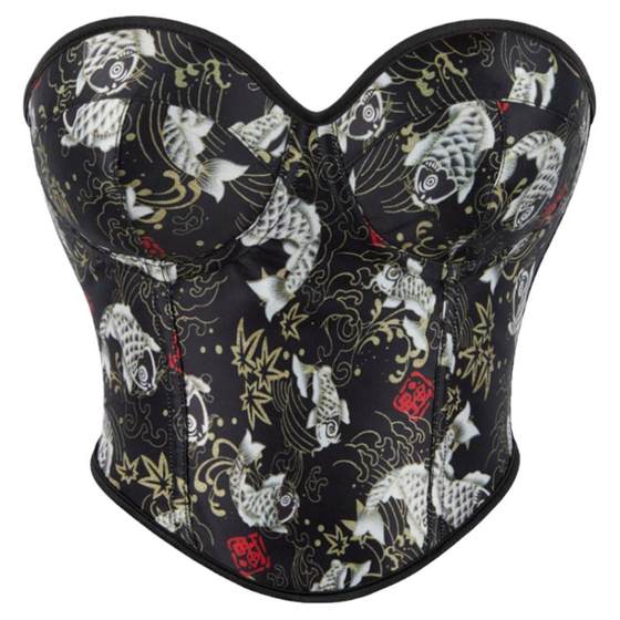 New printed fish pattern women's strapless breasts with steel rings breast sculpting
New printed fish pattern women's strapless breasts with steel rings breast sculpting