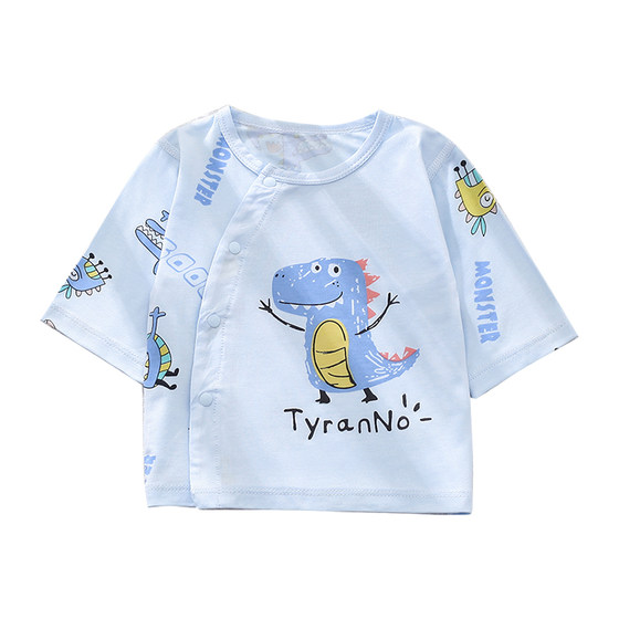 Newborn baby thin summer clothes for boys and girls in summer side-sleeved middle sleeves cool breathable top
Newborn baby thin summer clothes for boys and girls in summer side-sleeved middle sleeves cool breathable top