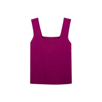 ຄົນດັງທາງອິນເຕີເນັດ knitted camisole ຂອງແມ່ຍິງ summer ສີດໍາ sleeveless ເສື້ອທີເຊີດຊັ້ນໃນຄົນອັບເດດ: ຊັ້ນນອກຄົນອັບເດດ: ins ຊັ້ນນອກ trendy