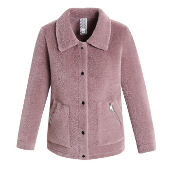 ເສື້ອຢືດຜ້າຂົນສັດສັ້ນຂອງແມ່ຍິງໃນລະດູໃບໄມ້ຫຼົ່ນແລະລະດູຫນາວ mink velvet coat ແມ່ຍິງກາງແລະຜູ້ສູງອາຍຸ fur all-in-one ຮູບແບບການ slimming ເທິງ