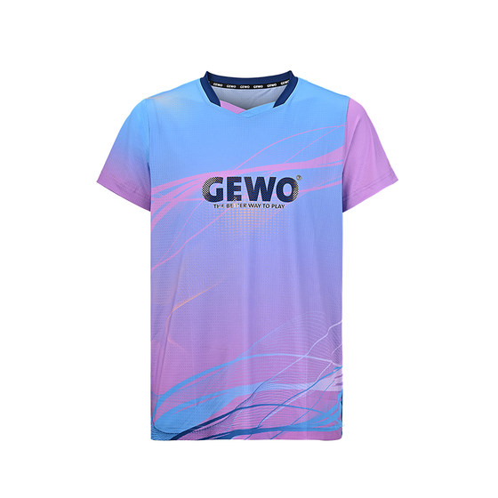 GEWO new table tennis short-sleeved F15 Aurora table tennis sportswear T-shirt quick-drying fabric same for men and women
GEWO new table tennis short-sleeved F15 Aurora table tennis sportswear T-shirt quick-drying fabric same for men and women