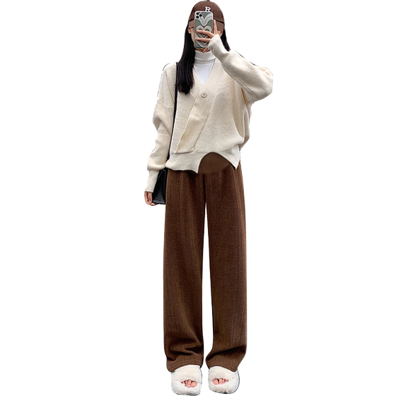 New style of pregnant women's pants in autumn and winter, wide-leg pants with velvet thickened casual sports leggings in spring and autumn, large-size winter clothing
New style of pregnant women's pants in autumn and winter, wide-leg pants with velvet thickened casual sports leggings in spring and autumn, large-size winter clothing