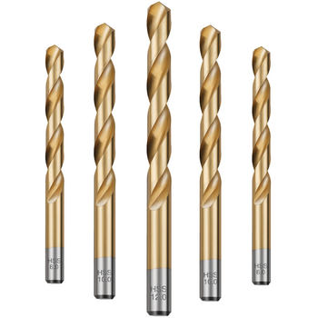 Titanium-coated high-speed twist drill bit lengthened stainless steel iron metal aluminium alloy ເຈາະສະແຕນທອງແດງ 1-12mm ເພື່ອເປີດຮູ.