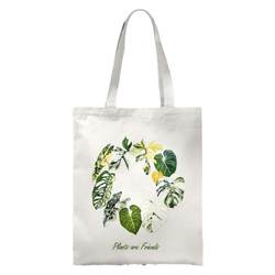 Green plant eco-friendly bag Original plant illustration shoulder canvas bag