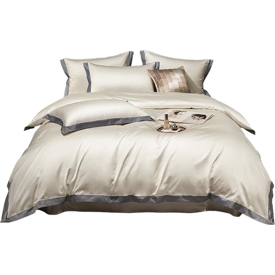 Boyang 140 long velvet cotton four-piece set of all cotton pure cotton simple style tribute satin light luxury embroidered sheets and quilt covers bedding products
Boyang 140 long velvet cotton four-piece set of all cotton pure cotton simple style tribute satin light luxury embroidered sheets and quilt covers bedding products
