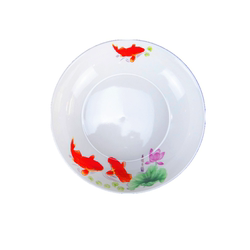 Every year there is fish household ceramic tableware dish plate creative hotel restaurant hot dish dish round breakfast plate deep rice plate