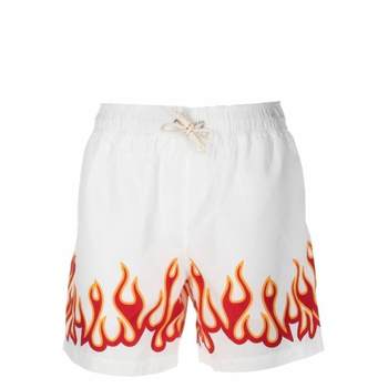 [ຂາຍຄັ້ງສຸດທ້າຍ] Palm Angels Men's Flame Print Shorts Swim Shorts FARFETCH