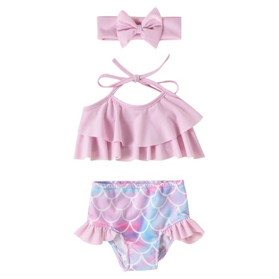 SWIMWEAR European and American girls swimsuits, fish scales, cute mermaid suspender neck swimsuits, shorts, girls swimsuits SWIMWEAR European and American girls swimsuits, fish scales, cute mermaid suspender neck swimsuits, shorts, girls swimsuits