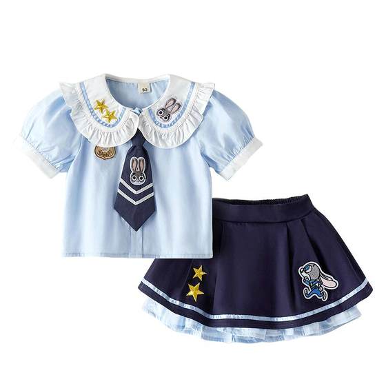 Keying Girls Set Bunny Police Officer 2025 Summer Girl Cute Summer Girls Fashionable Children's Clothes
Keying Girls Set Bunny Police Officer 2025 Summer Girl Cute Summer Girls Fashionable Children's Clothes