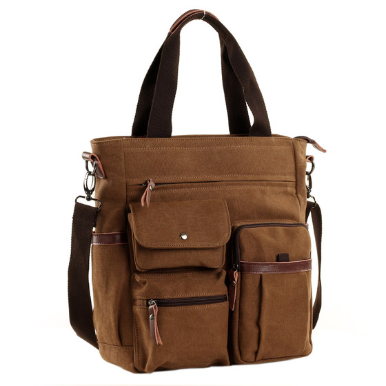 Business notebook handbag menu men's casual public document bag computer bag shoulder bag large -capacity messenger bag canvas bag Business notebook handbag menu men's casual public document bag computer bag shoulder bag large -capacity messenger bag canvas bag