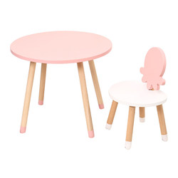 Kindergarten table and chair set household solid wood small round table baby learning writing table game toy table children's table