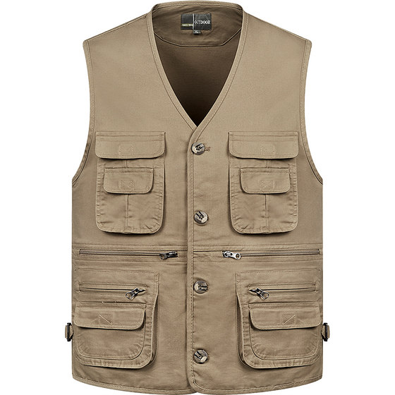 Spring and Autumn Pure Cotton Casual Vest Daddy Vest Middle-aged and Elderly Men Multi-Pocket Working Horse Clip Outdoor Fishing Vest
Spring and Autumn Pure Cotton Casual Vest Daddy Vest Middle-aged and Elderly Men Multi-Pocket Working Horse Clip Outdoor Fishing Vest