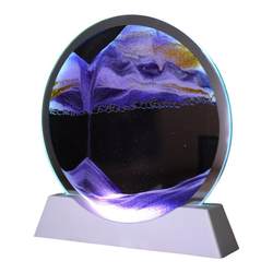 Night light quicksand painting hourglass creative ornaments office living room TV cabinet light luxury home decoration birthday gift