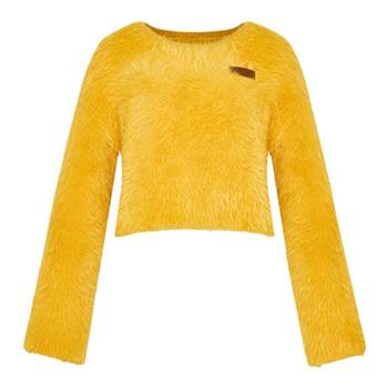 Wang Can ຂອງດຽວກັນ Kroche ແຕ້ມສີນ້ໍາຂີງ imitation mink ສັ້ນຄໍສັ້ນຕະຫຼອດວ່າງ sweater ວ່າງ pullover ສໍາລັບແມ່ຍິງໃນດູໃບໄມ້ລົ່ນແລະລະດູຫນາວ