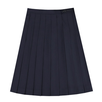 ສິ້ນ Sakura ຄອບຄົວ jk ເອກະພາບ pleated skirt, ສິ້ນສີແຂງຂອງຄວາມຍາວຕ່າງໆ, ວິທະຍາໄລຍີ່ປຸ່ນຂະຫນາດນ້ອຍພື້ນຖານແມ່ຍິງເຄິ່ງຄວາມຍາວ.