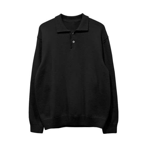 Trend new Dongdamen Korean men's lapel sweater designer POLO lead skin loose sweater Trend new Dongdamen Korean men's lapel sweater designer POLO lead skin loose sweater