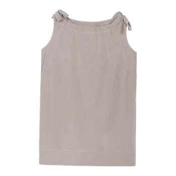 Xinbangbang Suspender Skirt ຂອງແມ່ຍິງ Summer ຂະຫນາດນ້ອຍ Vest Skirt Lace-up A-Line Grey Sleeveless Halter Dress