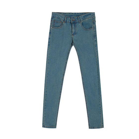 Retro -made old blue Korean version of men's season men's denim small feet pants elastic slimming pants pencil pants tide Retro -made old blue Korean version of men's season men's denim small feet pants elastic slimming pants pencil pants tide