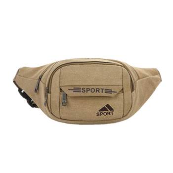 ກະເປົ໋າໂທລະສັບມືຖືຜູ້ຊາຍ Waist Bag Sports Bag Shoulder Outdoor Casual Canvas Bag Multifunctional Backpack Crossbody Men's Bag