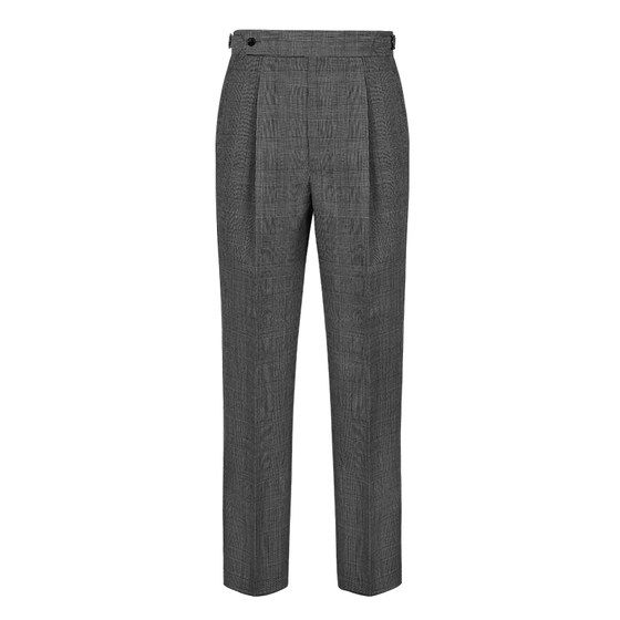 AC100% Merino Prince Wool plaid anti-wrinkle single pleated high waist straight trousers men's formal draped trousers
AC100% Merino Prince Wool plaid anti-wrinkle single pleated high waist straight trousers men's formal draped trousers
