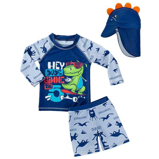 Children's swimsuit boys conjoined baby sunscreen baby baby split swimming jacket speed dry swimming pool boys cute swimming trunks Children's swimsuit boys conjoined baby sunscreen baby baby split swimming jacket speed dry swimming pool boys cute swimming trunks