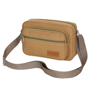 ກະເປົາທຸລະກິດຫຼາຍຊັ້ນ wallet wear-resistant canvas cross-body women bag shoulder bag crossbody bag casual bag men's square small bag