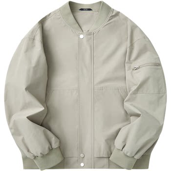 Momax Men's Jackets Men's Spring Baseball Collar Men's Casual Workwear Aviator Trendy Tops