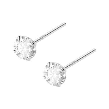 999 sterling silver ear piercing diamond earrings for women super flash high-end earrings small earrings ear piercing ear stick ear bone nail earrings