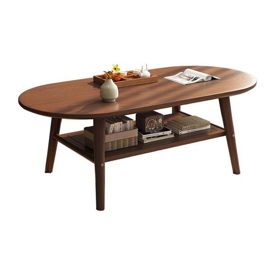 Coffee table, living room, new small apartment, walnut solid wood double-layer tea table table, light luxury minimalist oval tea table
Coffee table, living room, new small apartment, walnut solid wood double-layer tea table table, light luxury minimalist oval tea table