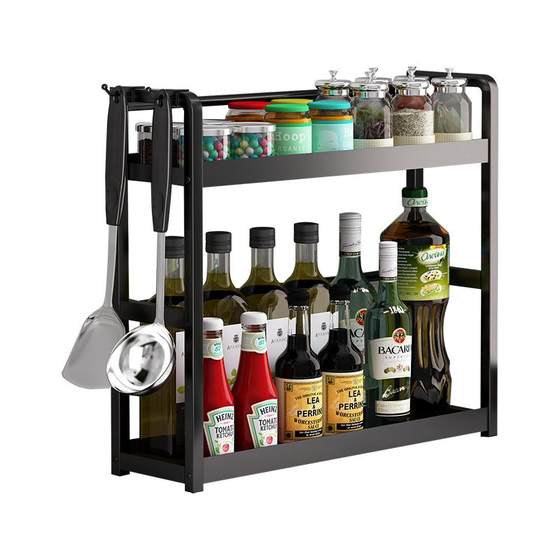 Kitchen seasoning storage rack chopstick knife rack countertop multi-function kitchenware storage rack multi-layer stainless steel carbon steel Kitchen seasoning storage rack chopstick knife rack countertop multi-function kitchenware storage rack multi-layer stainless steel carbon steel