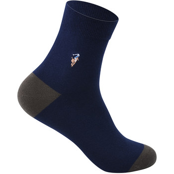 ຖົງຕີນຜູ້ຊາຍ Polo ບໍລິສຸດຝ້າຍກາງ-calf ກິລາ socks ດູໃບໄມ້ລົ່ນແລະລະດູຫນາວຂອງຜູ້ຊາຍ socks ຍາວ deodorant sweat-absorbent ບາດເຈັບແລະທຸລະກິດຂອງປະທານແຫ່ງກ່ອງຖົງຕີນຝ້າຍ