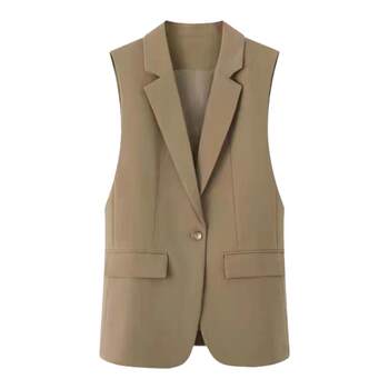 Spring 2024 New Style Suit Vest Women's High-quality Versatile Spring and Autumn Loose Sleeveless Waistcoat Suit Jacket