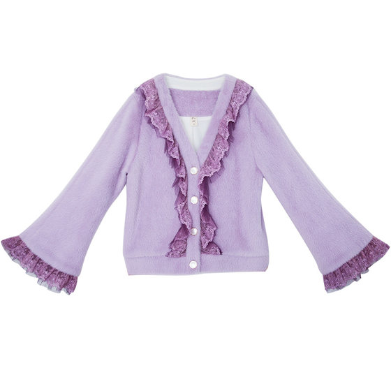 Cotton and linen purple small fragrance jacket with velvet women's spring wear 2024 new flared short plush cardigan
Cotton and linen purple small fragrance jacket with velvet women's spring wear 2024 new flared short plush cardigan