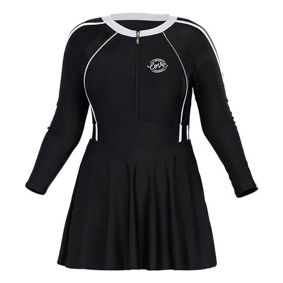 Large size one-piece swimsuit for women with fat mm slimming swimsuit for swimming pool special black long-sleeved skirt swimsuit
Large size one-piece swimsuit for women with fat mm slimming swimsuit for swimming pool special black long-sleeved skirt swimsuit