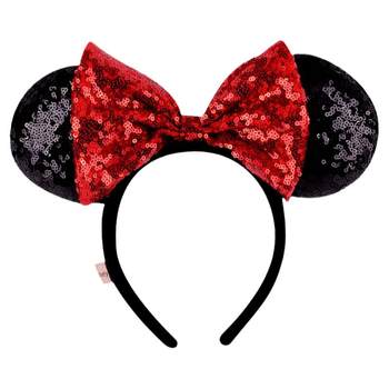 ຜ້າພັນຫົວ Disney ຂອງແທ້ Mickey ແລະ Minnie ear headband Mickey Mouse ອຸປະກອນເສີມຜົມສໍາລັບຜູ້ໃຫຍ່ແລະເດັກນ້ອຍຂອງຄໍາຂວັນນີ້ headband ງາມ