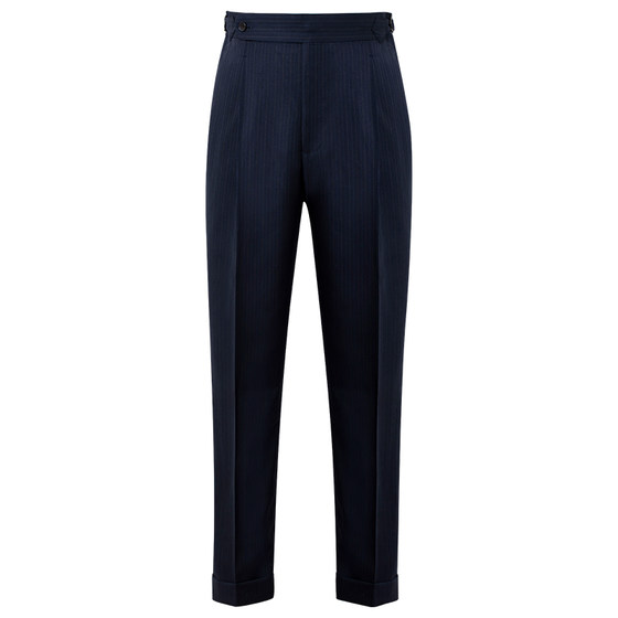 AC Silk Wool -like striped high -waisted single folds pants Men's formal sense of high -level sense, wedding suit pants
AC Silk Wool -like striped high -waisted single folds pants Men's formal sense of high -level sense, wedding suit pants