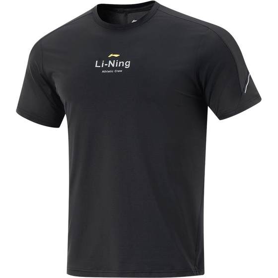 Li Ning quick-drying short-sleeved T-shirt for men in summer 2025 new round neck fitness running breathable top for men's sportswear Li Ning quick-drying short-sleeved T-shirt for men in summer 2025 new round neck fitness running breathable top for men's sportswear