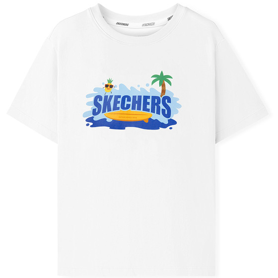 Skechers Children's Knitted Short Sleeve T-shirt Boys and Girls Summer Loose Round Neck Print Sports Top
Skechers Children's Knitted Short Sleeve T-shirt Boys and Girls Summer Loose Round Neck Print Sports Top