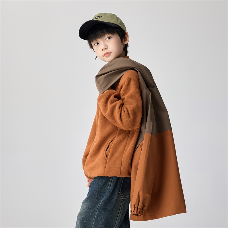 儿童三防冲锋衣2023秋冬新款男童户外三合一套装童装女童防风外套