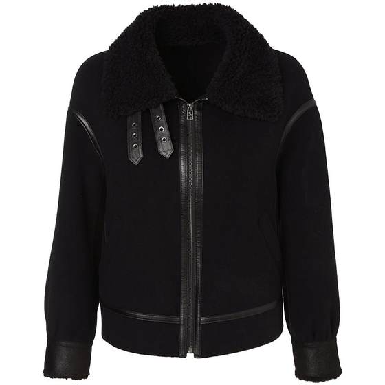 YINER special selection of women's clothing, winter furry spliced sheep leather warm short sheep jacket
YINER special selection of women's clothing, winter furry spliced sheep leather warm short sheep jacket