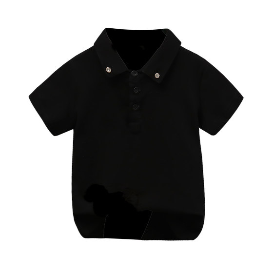 Boys short-sleeved T-shirt pure cotton POLO shirt boy baby summer children's top T-shirt black summer 2025 new style
Boys short-sleeved T-shirt pure cotton POLO shirt boy baby summer children's top T-shirt black summer 2025 new style