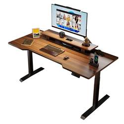 Famous electric lift table solid wood desk study desk workbench e-sports automatic smart computer desk M8