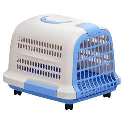 Cat flight box pet cat and dog cage portable outing cat bag checked carrying box plastic cat bag car pulley